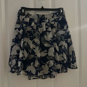 Old Navy Navy and White Floral Mini Skirt